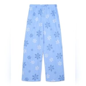 RESTOCKING THIS WEEK🛑Nwot Holiday Time Girls Blue Snowflake Pajama Pants Sz M 8